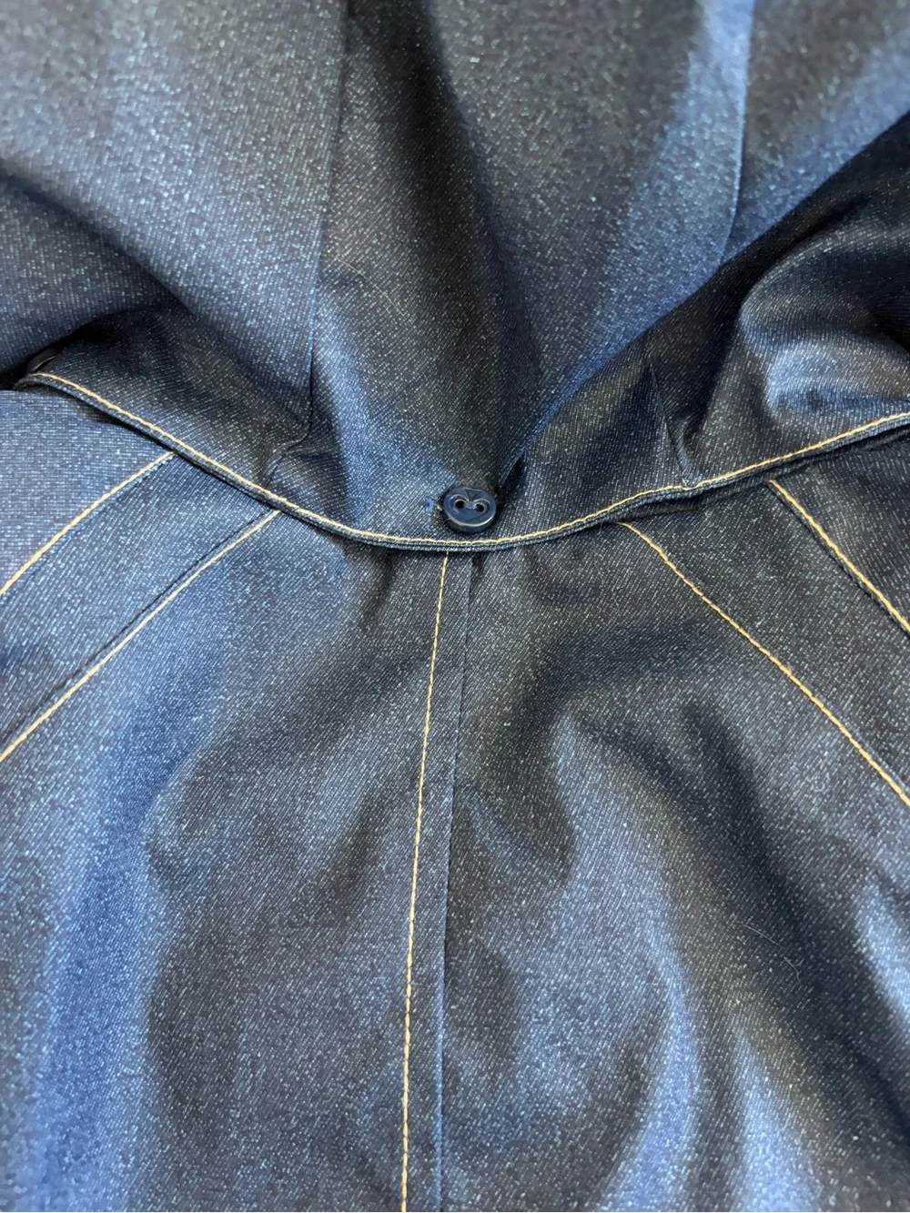 kate spade cobalt blue hooded rain jacket size L
